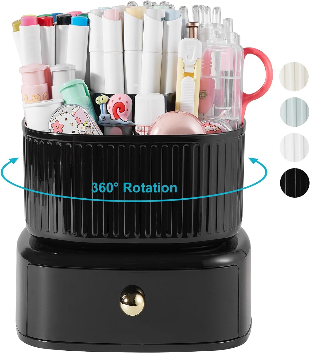 Desk Pencil Pen Holder, Rotating Desk Pen Organizers for Desk, Desktop Storage, Stationery Supplies for Office, School, Home -5 Slots Desk Pencil Pen Holder, Rotating Desk Pen Organizers for Desk, Desktop Storage, Stationery Supplies for Office, School, Home -5 Slots